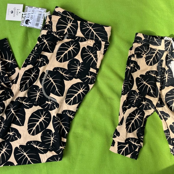 Kate Quinn Black Taro Matching Women’s Pants Size Medium and Baby 12-18 Pants - Picture 2 of 5